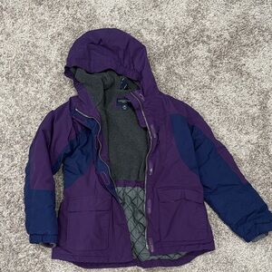 Lands' End Kids Purple and Navy Squall Jacket
